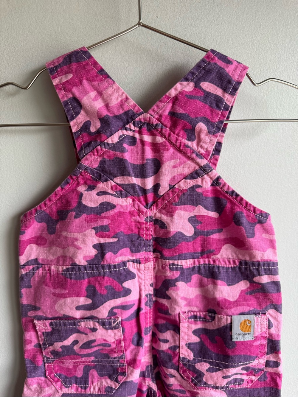 Carhartt Baby Girl Camo Overalls Infant Sz 6 Months Pink Camouflage 100% Cotton - Picture 6 of 10